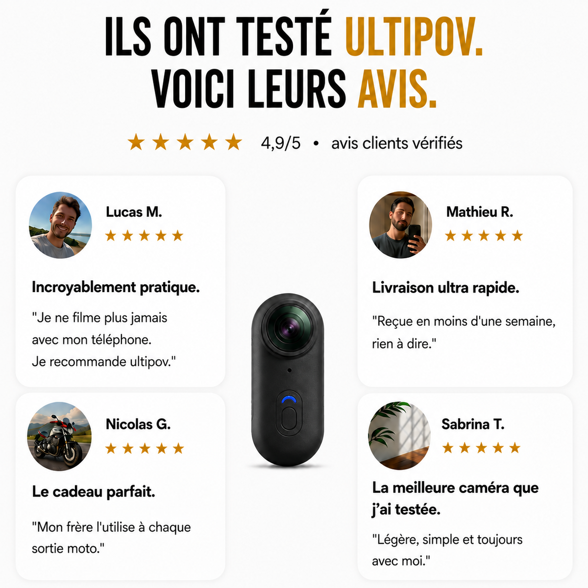 UltiPOV — La caméra POV 4K pour vivre le moment à 100 %